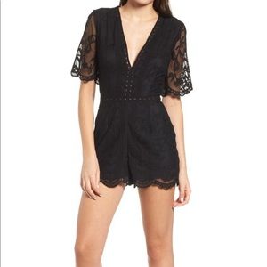 Socialite Black Lace Romper